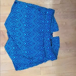 Blue patterned skort